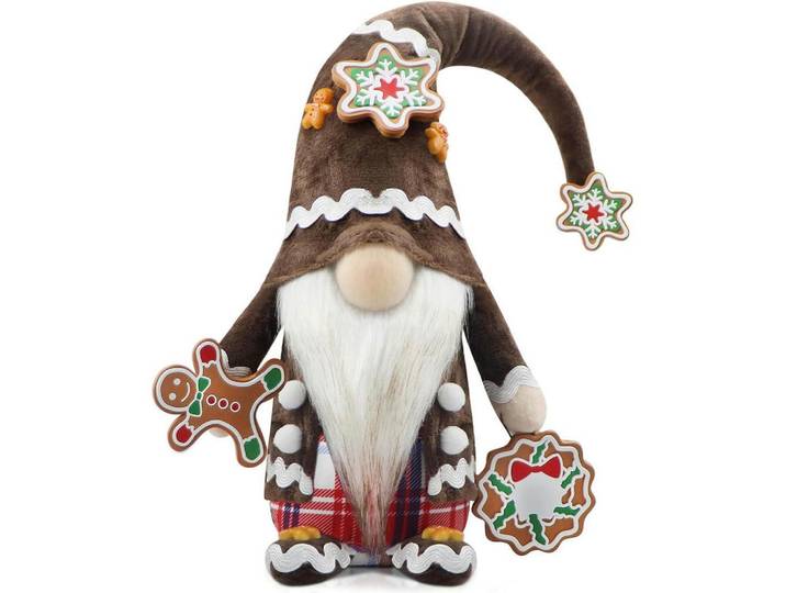 Weihnachtswichtel Figur 43 cm Braun, Mehrfarbig, 15.8x8.9x43.2 cm, Dekoration, Weihnachtsdekoration