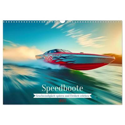 Speedboote (Wandkalender 2027 DIN A3 quer), CALVENDO Monatskalender