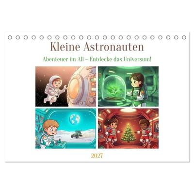 Kleine Astronauten (Tischkalender 2027 DIN A5 quer), CALVENDO Monatskalender