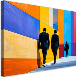 LEINWANDBILD Menschen Straße Abstrakt 100x70cm