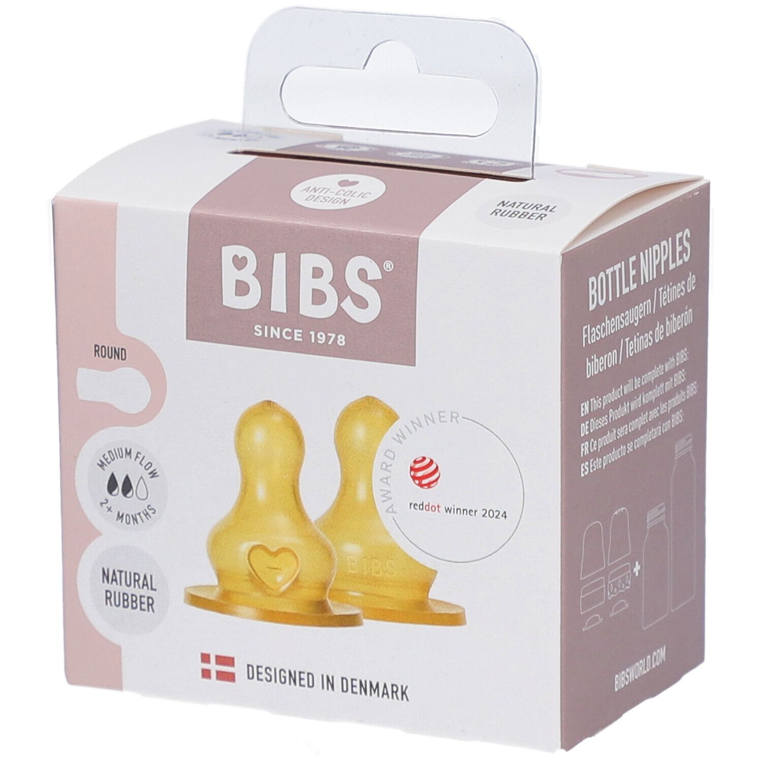 Bibs Zuigfles Spenen Latex Duopack Medium 2st 2 St Sauger