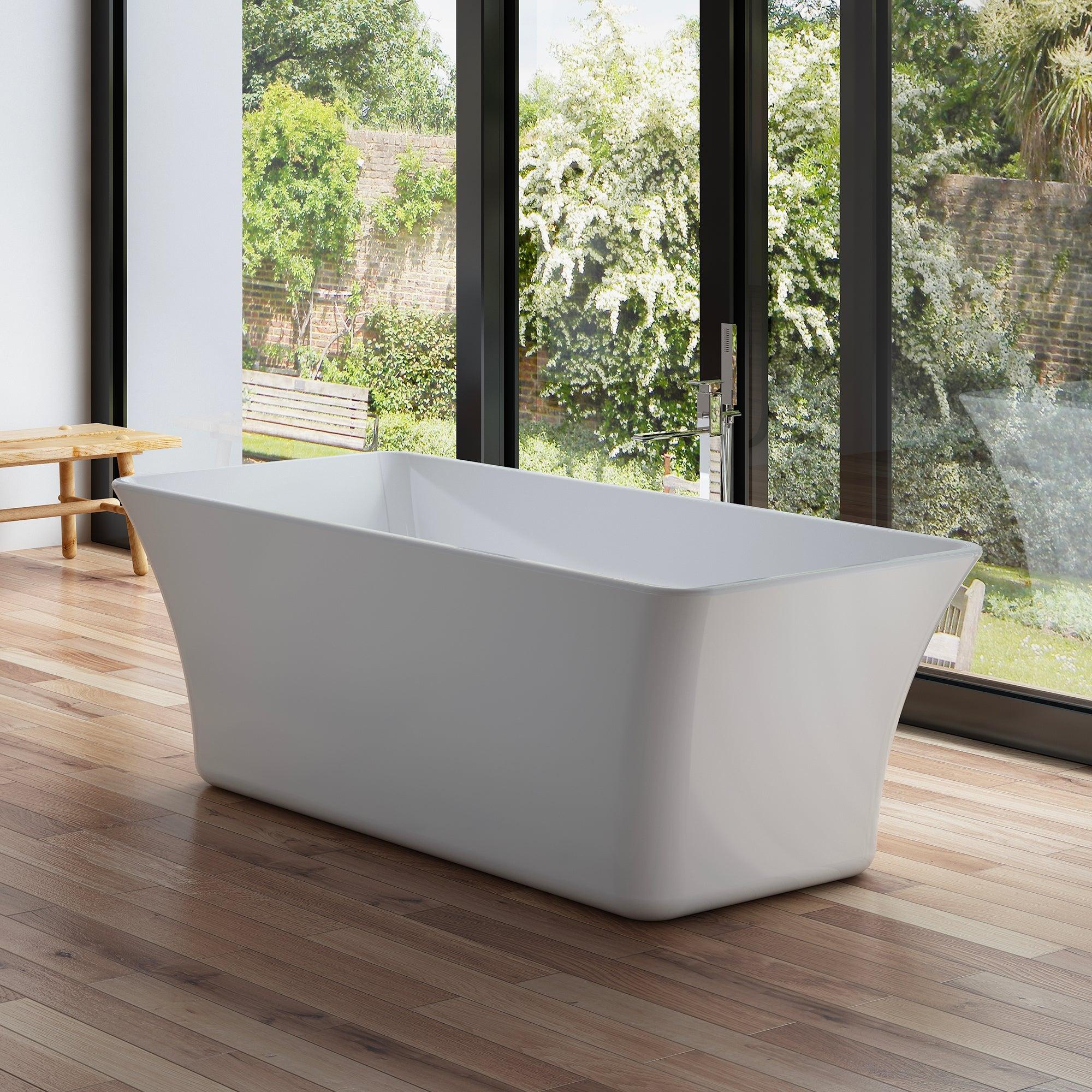 Freistehende Badewanne Sorrow 170 weiß 170 x75 x58 cm