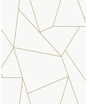 Antonina Vella Nazca White & Gold Wallpaper