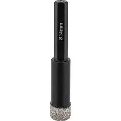 Fliesenbohrkrone Soldia Ø 14 mm, Aufnahme 6-Kant, trocken integrierter Kühlung