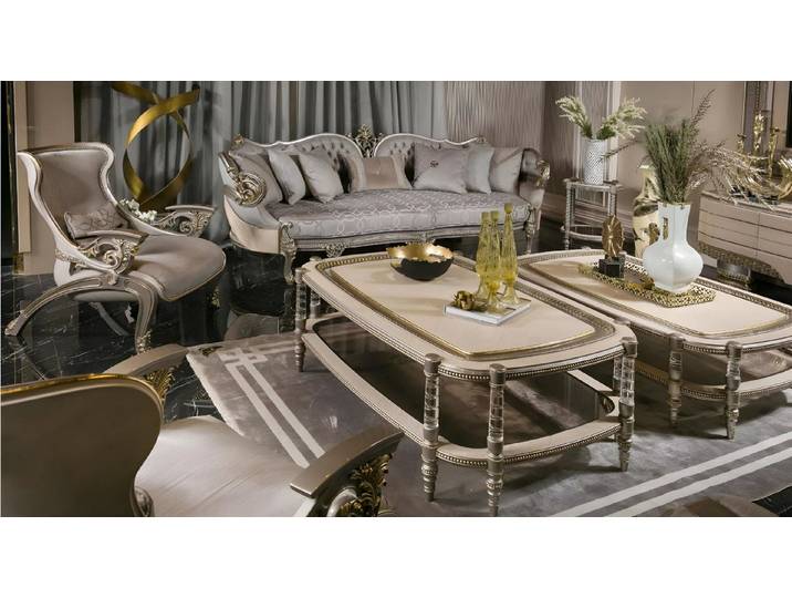 JVmoebel Sofa Stilvolle Beige Wohnzimmer Garnitur Polster 3-Sitzer Sessel Tisch, 3 Teile