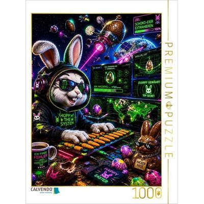 CALVENDO Puzzle hacking rabbit | 1000 Teile Lege-Größe 64x48cm Foto-Puzzle für glückliche Stunden