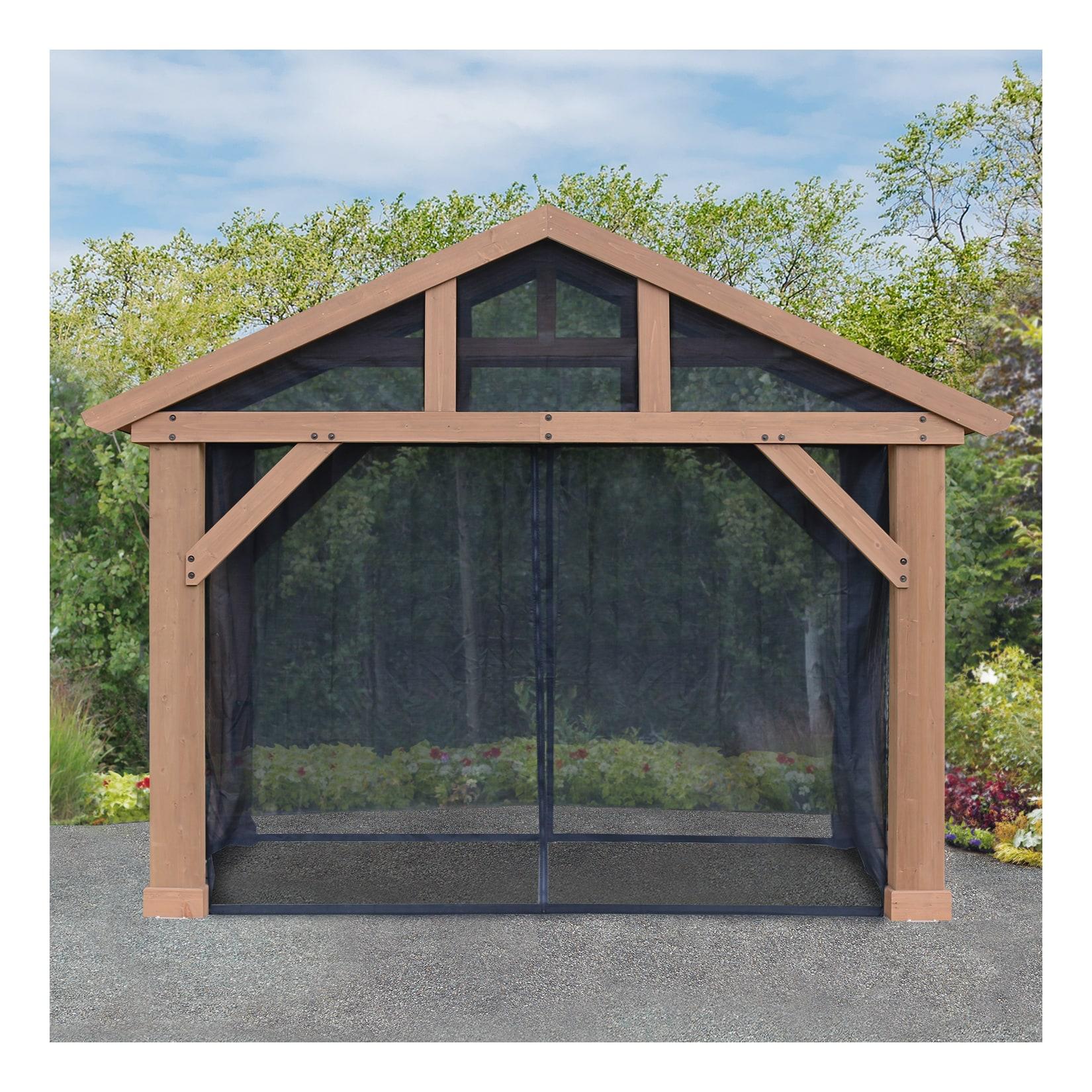 Westmann Holz Pavillon Devon Moskitonetz schwarz - versch. Ausführungen