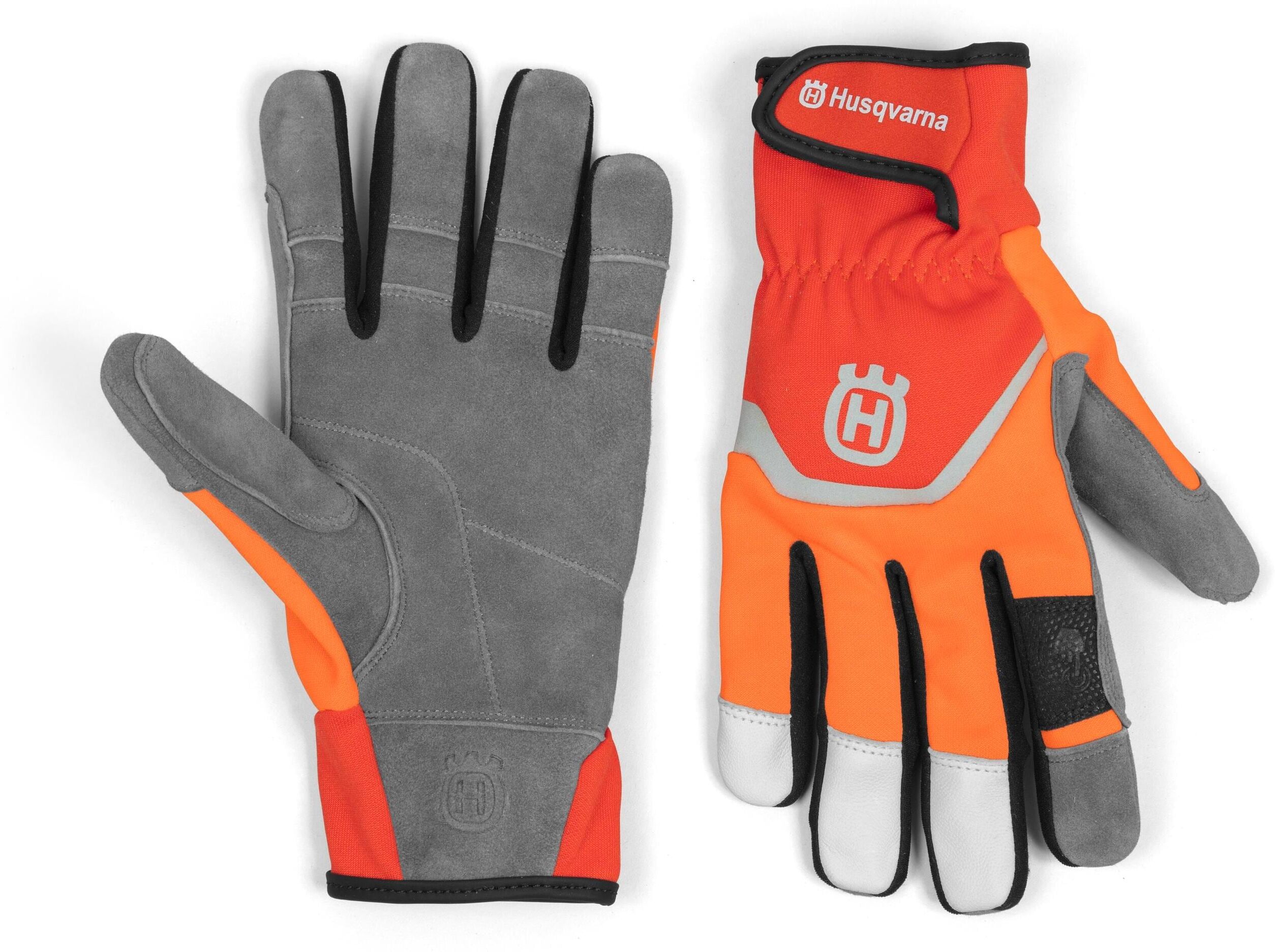 Gartenhandschuhe HUSQVARNA "Technical Light 10", orange (orange, schwarz), Leder, Handschuhe, Gartenhandschuhe orange, schwarz Einheitsgröße