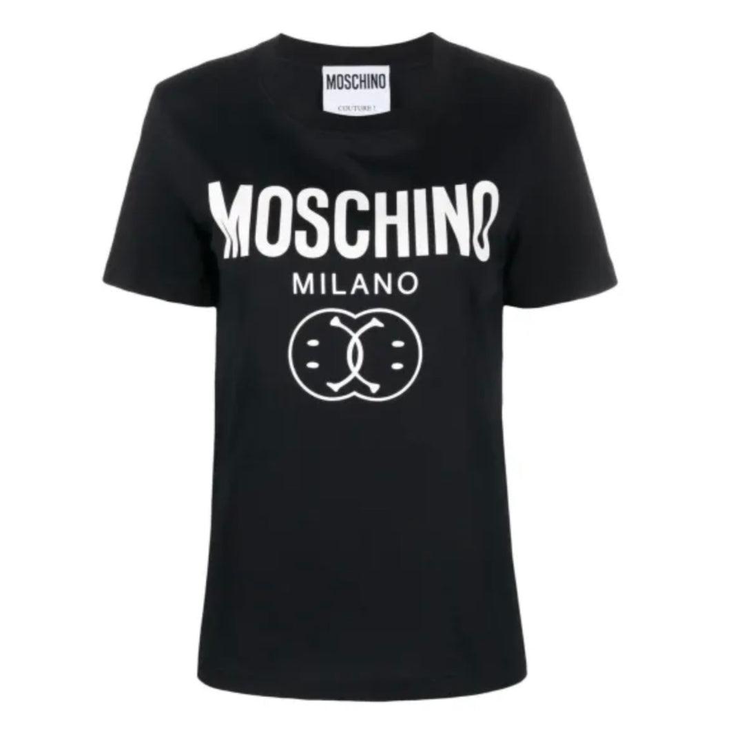 Moschino Double Smiley Zwart T-shirt