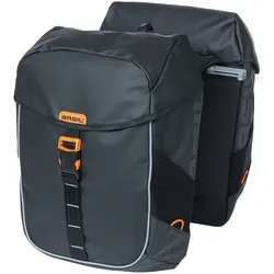 Basil Doppeltasche Basil Miles Tarpaulin MIK | schwarz orange, 34ltr, 13x25x37cm MIK