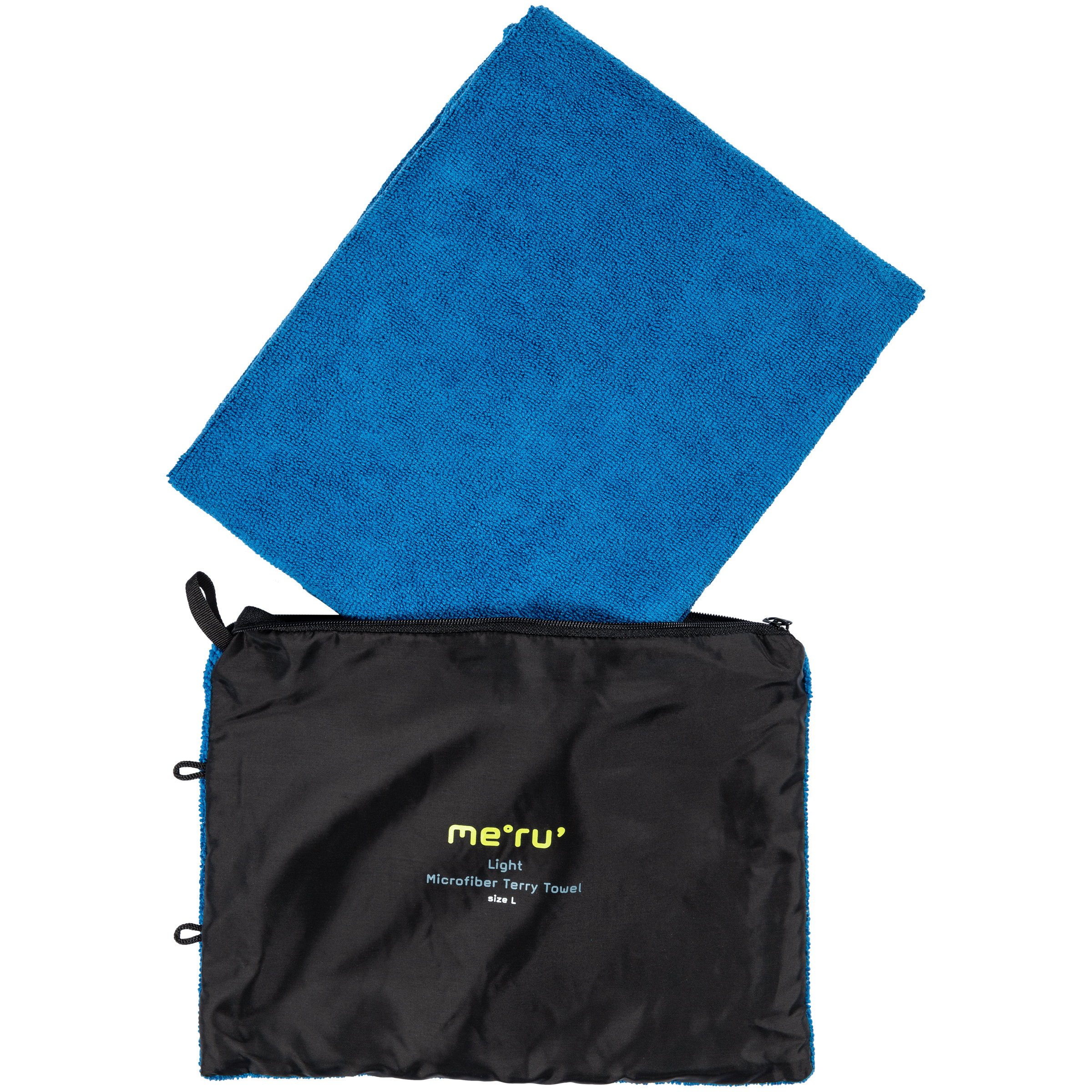 Bergzeit Basics Meru Micro Fiber Terry Handtuch Reisehandtücher blau Größe XL Camping | Reise