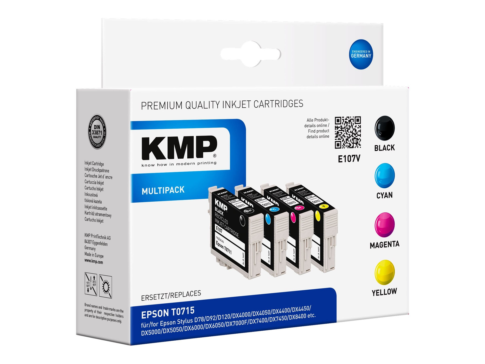 KMP Patroon voor Epson T0715 Remanufactured