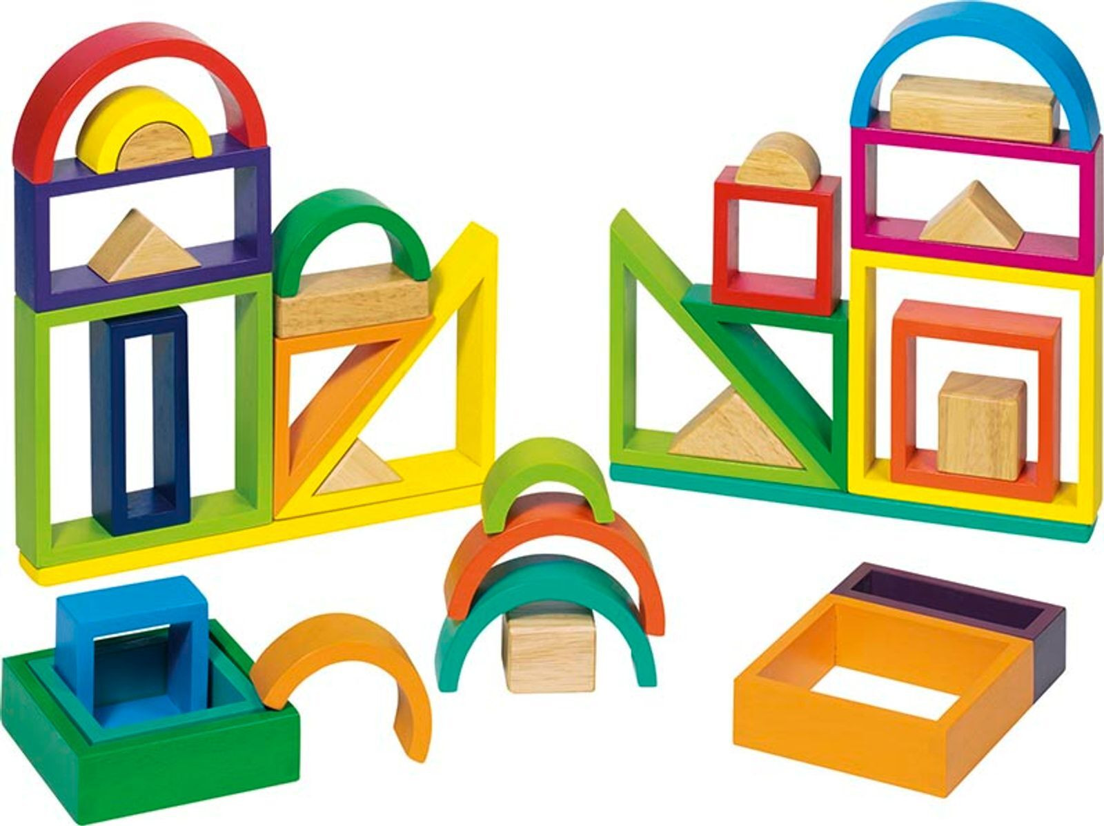 Goki Bouwstenen Regenboog van Gollnest&Kiesel, 38 stuks