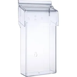 Flyerbox outdoor mit Deckel, robust 1/3 A4, Acryl (PMMA), transparent