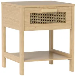 NACHTTISCH mit Schublade, Natur 40 x 40 x 48,4 cm