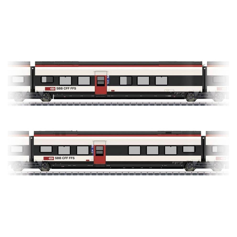 Märklin 43462 H0 Ergänzungsset 2 zu Giruno der SBB D(B9) 2.Klasse und E(B8) 2.Klasse (Spur H0) (43462)
