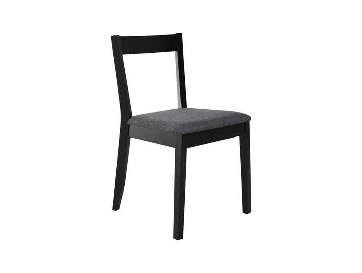 Beautysofa Stuhl Moden mit schwarzen Holzbeinen, Polsterstuhl, Anthrazit, 45x84x45 cm, Esszimmer, Stühle