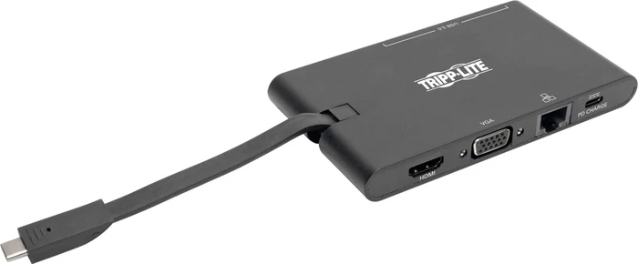 Eaton Tripplite USB-C Dock 4K HDMI VGA USB 3.2 Gen 1 USB-A/C Hub GbEemory Card 100W PD Charging