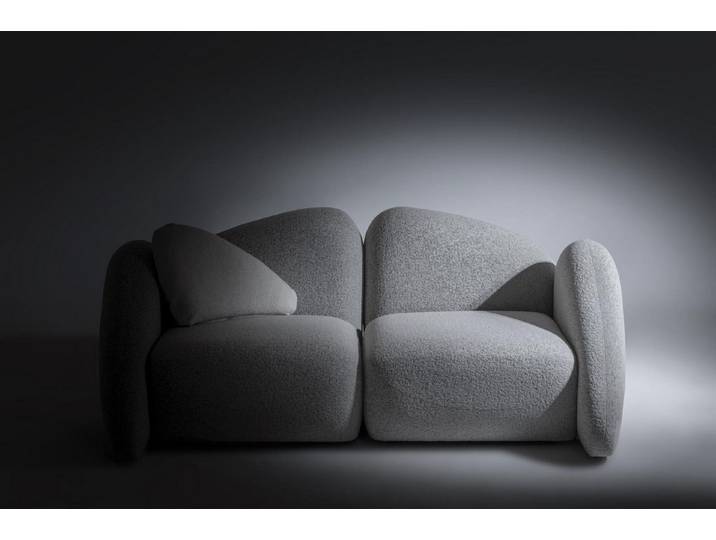 JVmoebel 3-Sitzer Graue Polstercouch aus Textil mit modernem Design von JVMoebel, 1 Teile, Made in Europa