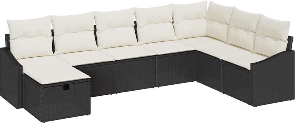 vidaXL Sofa Set 9 stk. Poly-Rattan