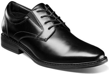 Nunn Bush Jarvis Plain Toe Oxford Shoes - Mens 7.5 Black Oxford Medium
