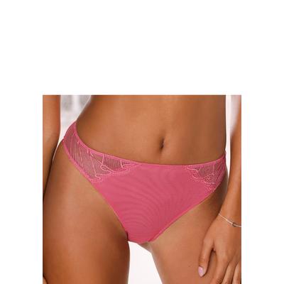 Tanga LASCANA "Gianna", Damen, Gr. 40/42, Spitze, pink, Spitze, Obermaterial: 65% Polyamid, 32% Polyester, 3% Elasthan, Unterhosen Tanga, aus leicht schimmernder Spitze, sexy Dessous