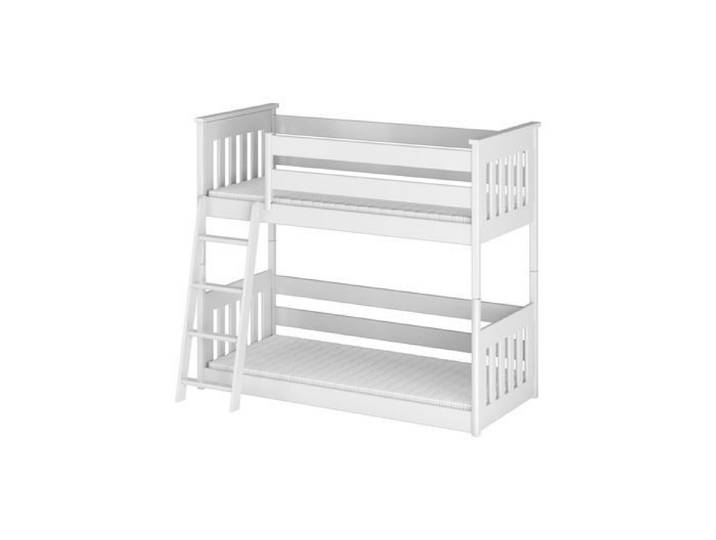 Lit superposé pour enfant 90x200 cm - Deux matelas + Sommier - Barrière de lit - Lit enfant en bois massif enfant adolescent -