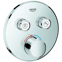 Unterputzmischer SmartControl 29145, mit 2 Absperrventilen, Fertigmontageset für Rapido SmartBox, Wandrosette rund