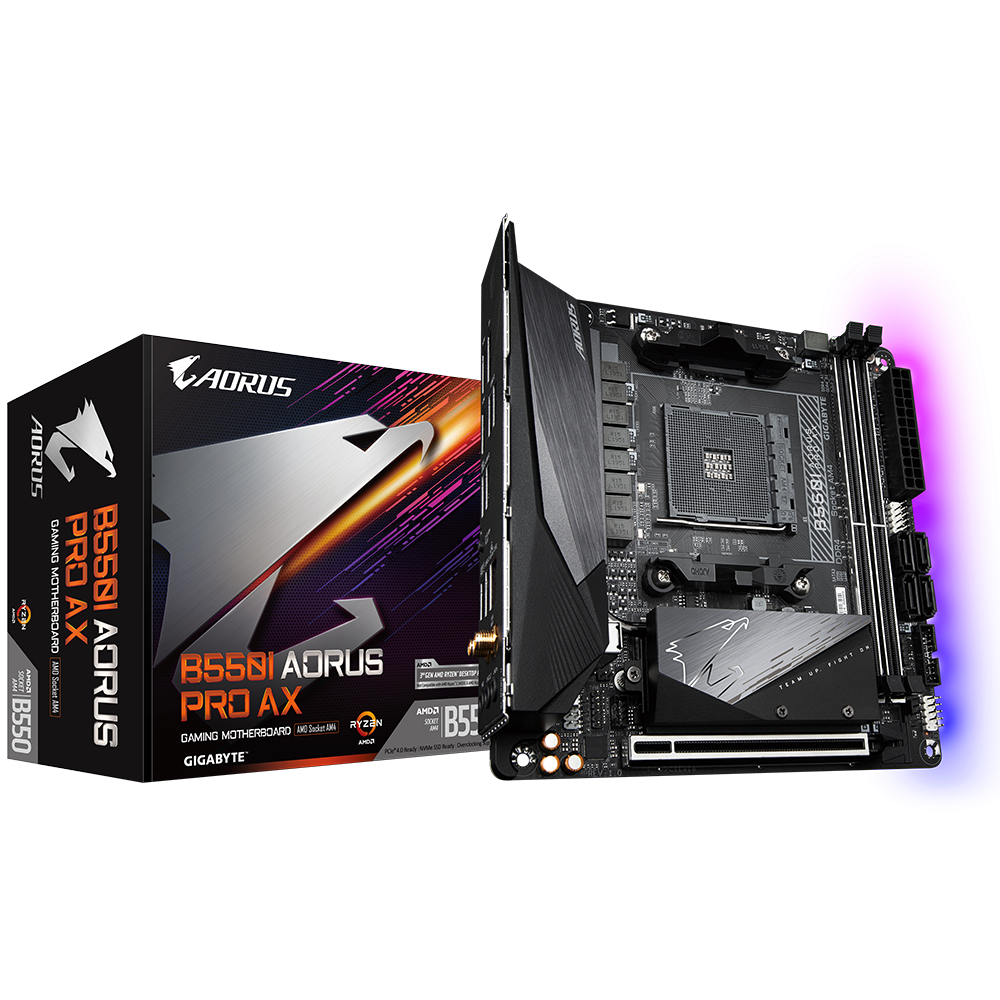 Gigabyte B550i AORUS Pro AX ITX Mainboard - Sockel AM4