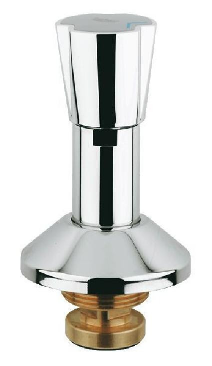 Grohe bovenstuk 11516 met driekantgreep voor inbouwventielen, blauw/rood, chroom