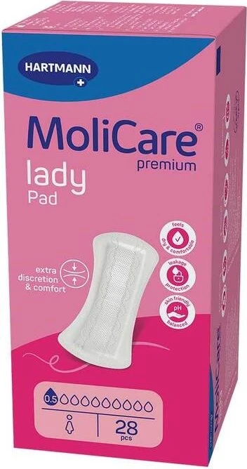 Molicare Premium lady Pad 0,5 Tropfen 28 St Binden