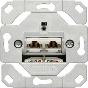 Gira Netzwerkdose 245200, Unterputz, 2x RJ45 / Keystone, Cat.6A