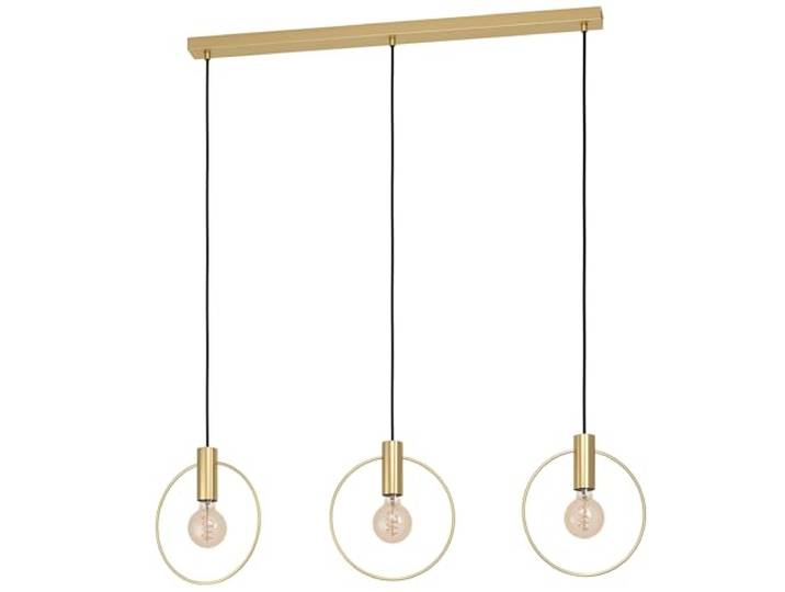 Eglo Suspension luminaire Manizales\, lustre chambre minimaliste et élégant à 3 flammes\, plafonnier salon ou salle à manger en métal laiton brossé\, douille E27