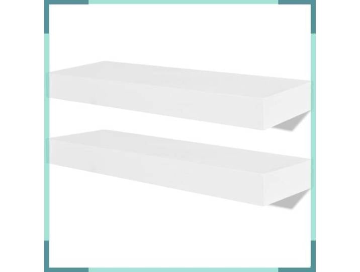 FHE murales Rangement de livres/DVD - MDF - Haute qualité - Blanc - 40x20x3 8 cm - 2 étagères