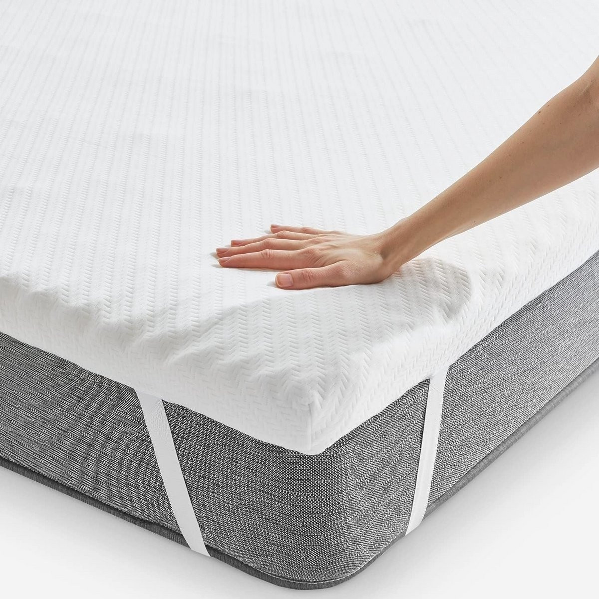 Visco-elastische matrasbeschermer voor extra comfort, 7 cm dik