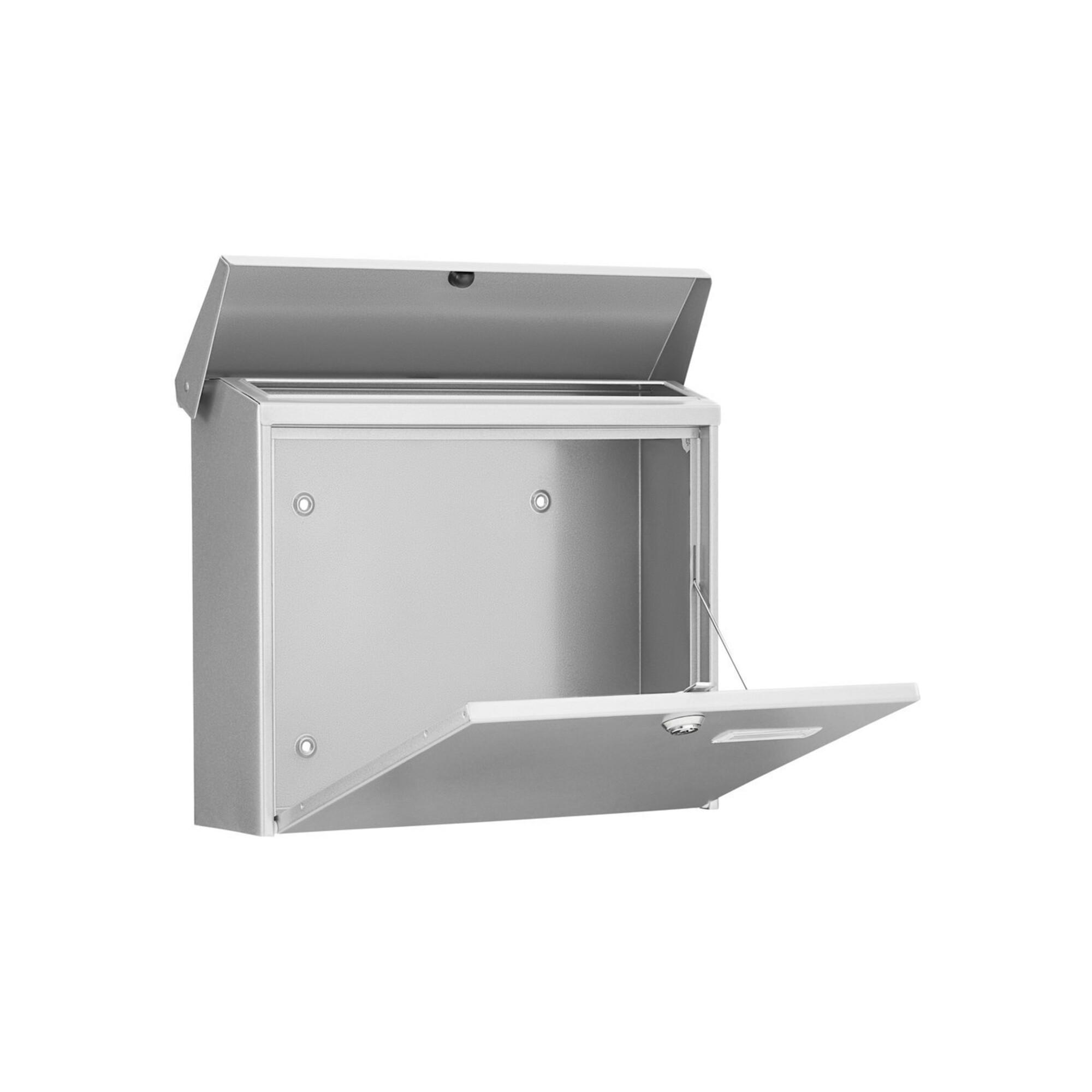 Burg-Wächter Briefkasten Amsterdam 867 Si Stahl silber verzinkt (31040)