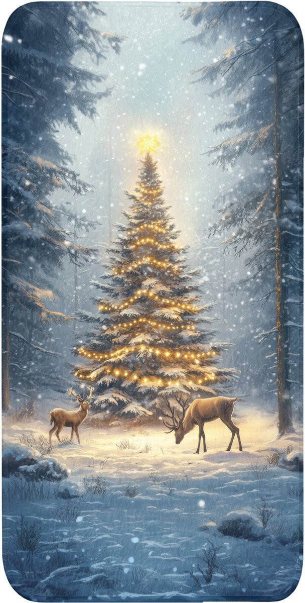 OnlyWow Antislip WC mat met Kerstlicht ontwerp - Donker - 60 x 120 cm