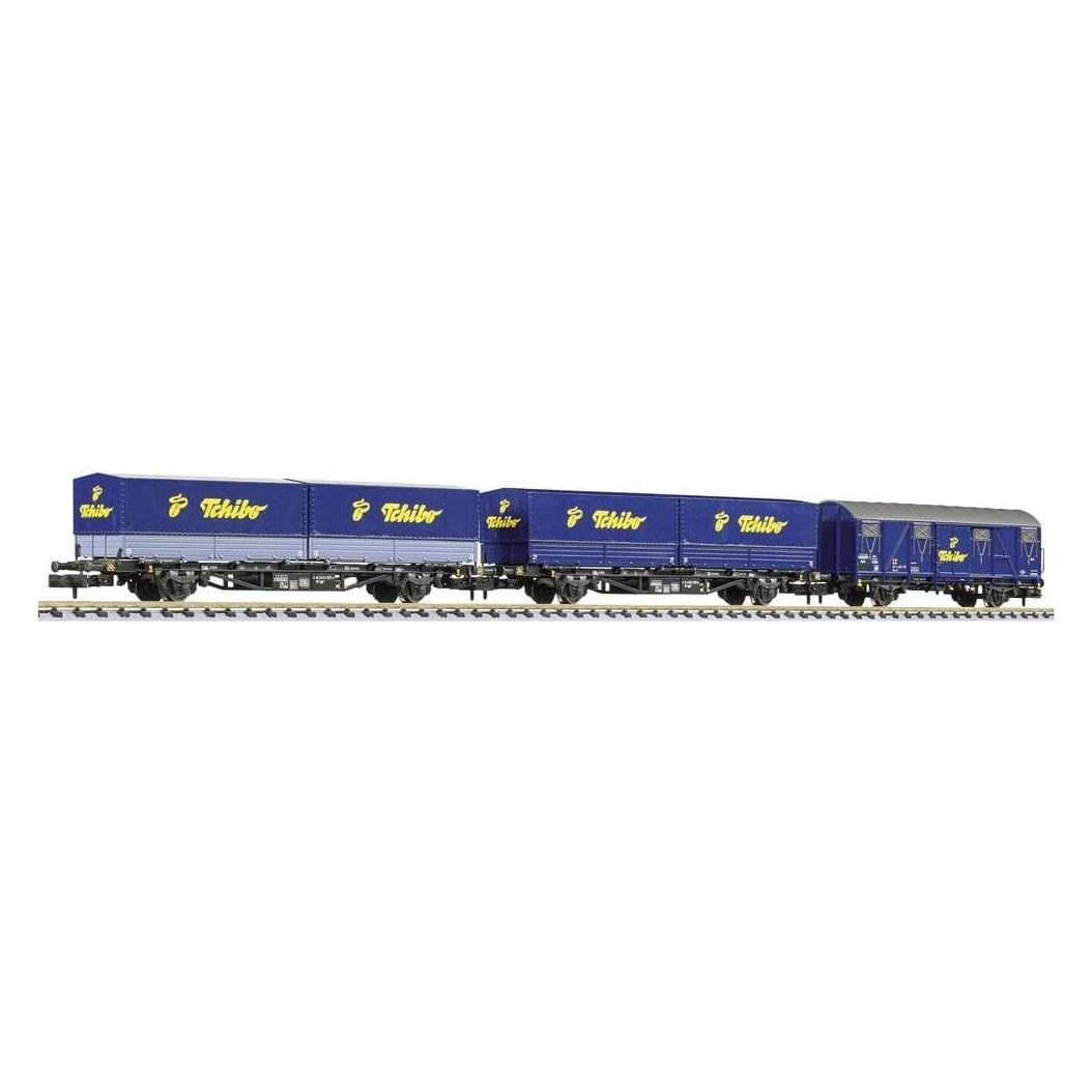 Liliput DB 3-tlg. Set Tchibo-Zug verschiedene Güterwagen (Spur N) (L260112)