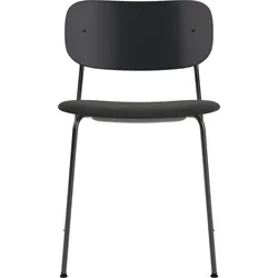 Co Stuhl schwarz Rückenlehne schwarze Eiche mit gepolstertem Sitz mit schwarzen Beinen