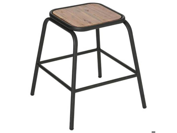 Tabouret  Edena  acacia et métal - Atmosphera Créateur d'intérieur