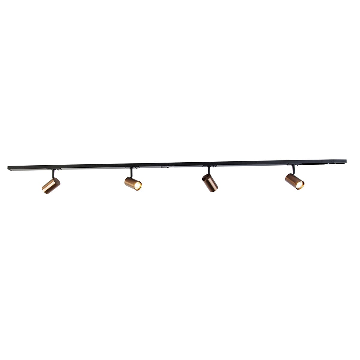 Qazqa Modern 1-fase railsysteem met 4 spots donkerbrons - Jeana
