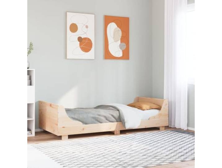 YNGBHFNOP Kiefernholz Lattenrost Bettgestell 90x200 Braun Massivholzbett ohne Matratze 90x200 Kiefernholz Lattenrost Stabil Bettgestell Holzrahmen Schlafzimmer Natur
