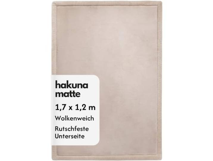 Hakuna Matte Wolkenweiche Spielmatte, 170 x 120 x 2,5 cm, Beige