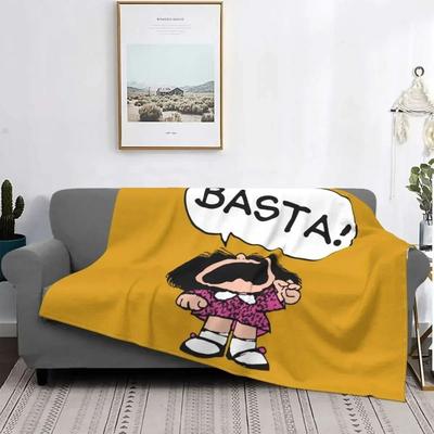 Uplift Picks Love Mafalda Soft Flannel Fleece Cartoon Throw Blanket 21 150x180 Cm