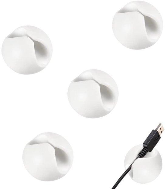 Famanu kabelclips, 4 stuks, zwart, voor kabelorganisatie thuis, kantoor en auto