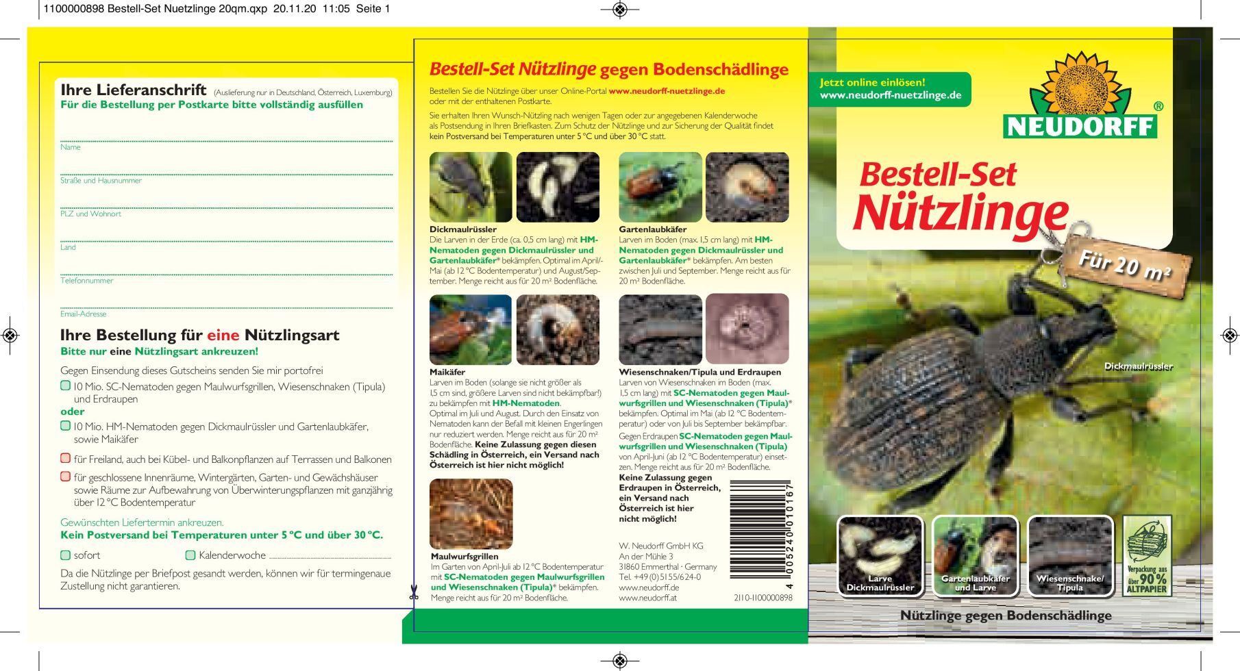Neudorff Bestell-Set Nützlinge Bodenschädlinge gegen Bodenschädlinge 1 St.