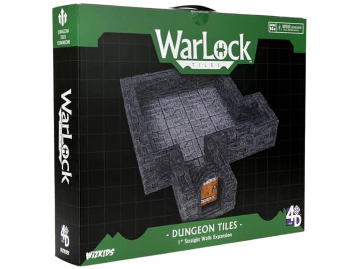 Warlock Fliesen Erweiterungsset 2,5 cm Dungeon Straight Walls