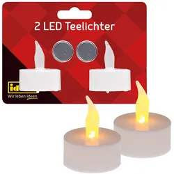 Idena LED-Teelichter, Ø  3,8 cm, weiß