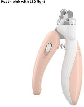 Uplifted Finds 2 in 1 Smart Electric Pet Nail Grinder & Clipper With LED Light peach Pink