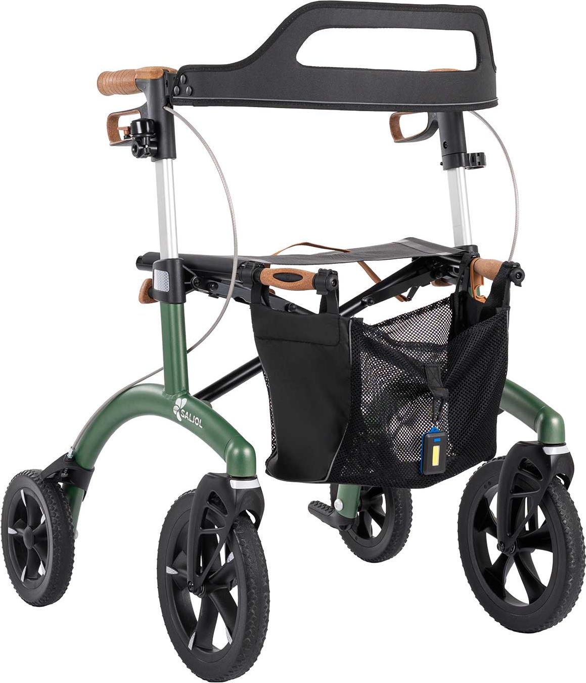 Saljol Allround Rollator inkl. Gratis Zubehör: Forest Green / 54 cm Farbe: Forest Green Sitzhöhe: 54 cm